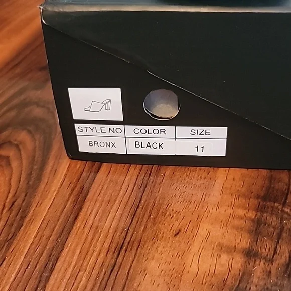 Fashion Nova Transparent and Black Heels - Picture 2 of 7